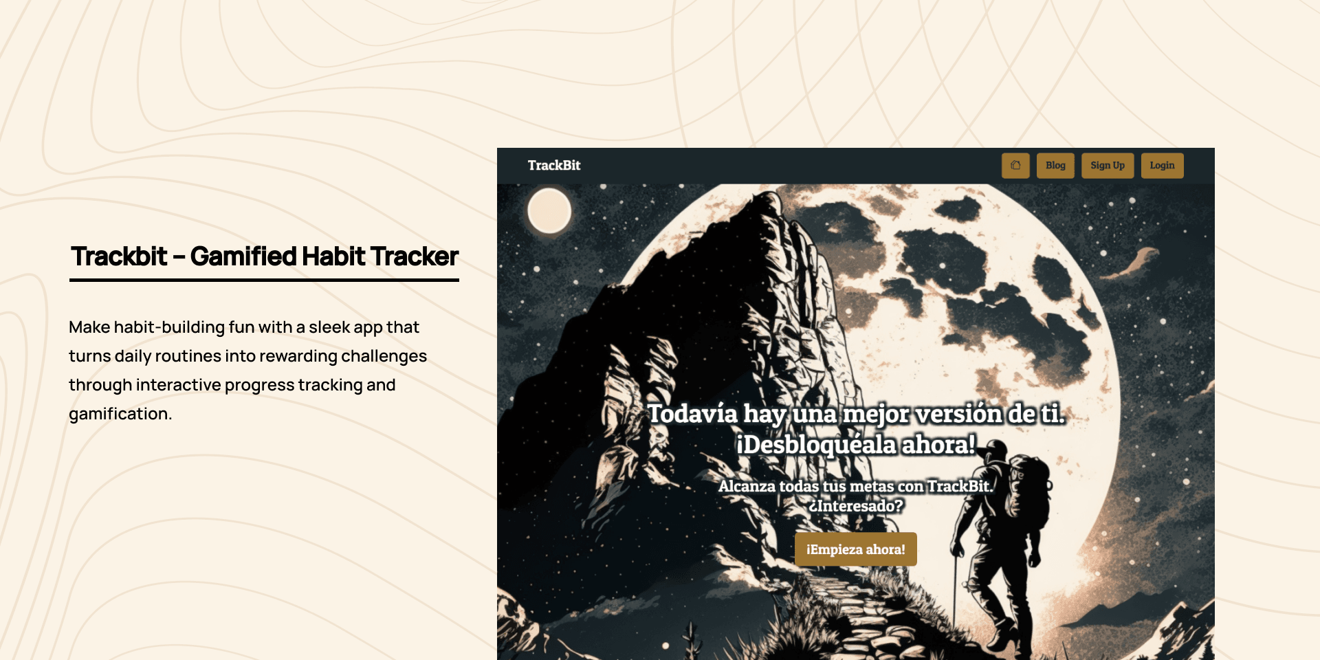 Trackbit: Gamified Habit Tracking project screenshot